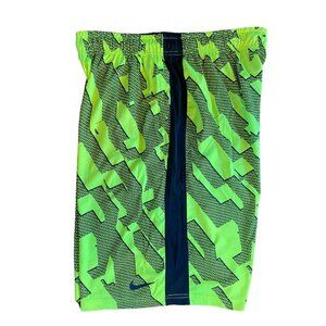 Nike Dri-FIT Shorts - Neon Yellow/Green and Black, Size Large